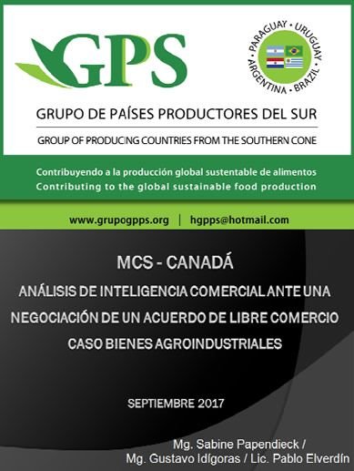 MCS – CANADÁ. Análisis de inteligencia comercial ante una negociación de un acuerdo de libre comercio. Caso de bienes agroindustriales