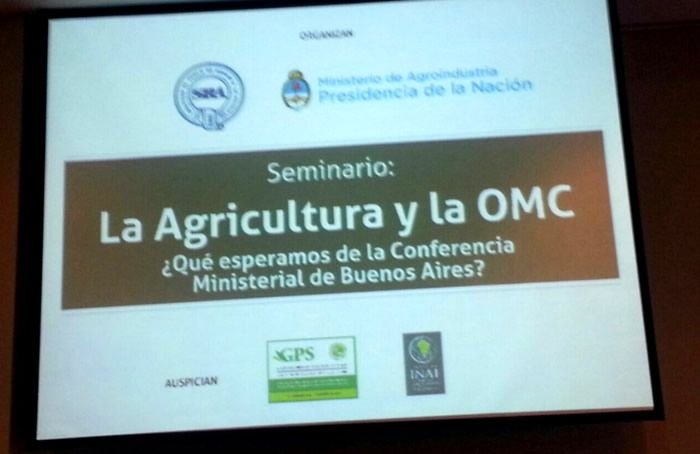 GPS en seminario La Agricultura y la OMC. ¿Qué esperamos de la Conferencia Ministerial de Buenos Aires?