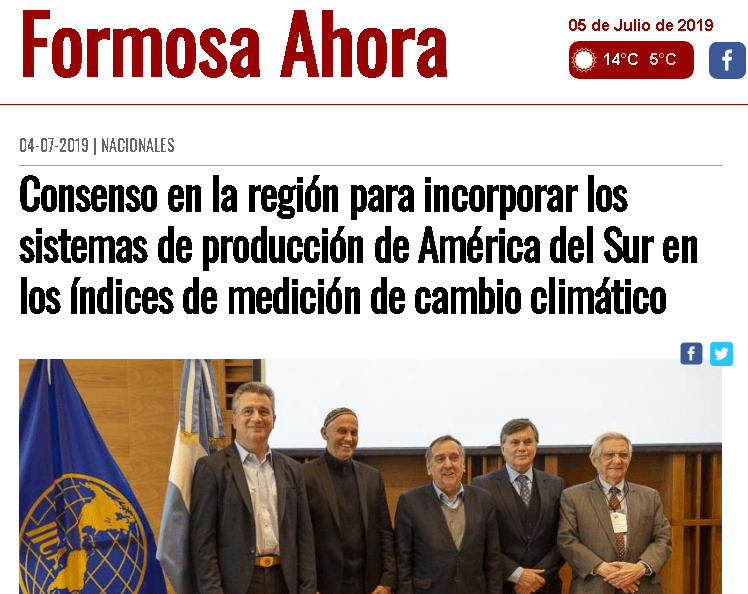 Consenso en la región para incorporar los sistemas de producción de América del Sur en los índices de medición de cambio climático
