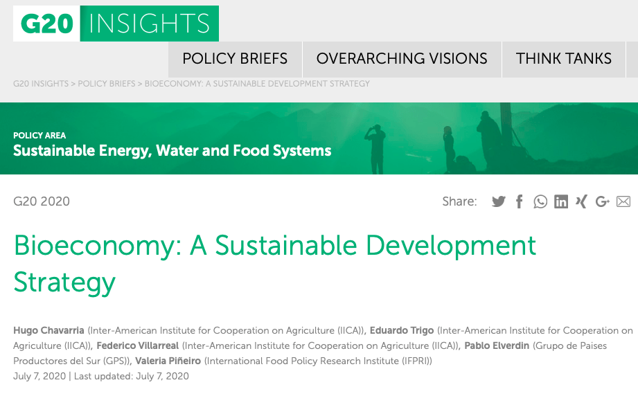 Bioeconomy: A Sustainable Development Strategy