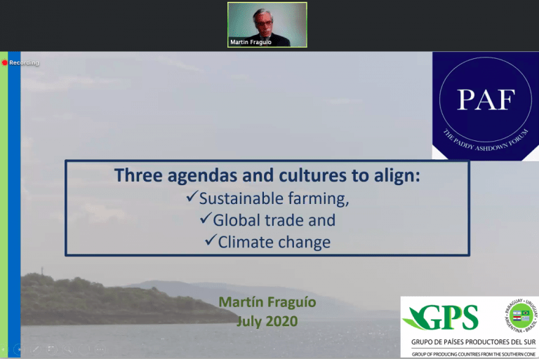 Webinar #2 GPS-The Paddy Ashdown Forum "Climate change, agriculture and mitigation policies in the Southern Cone"